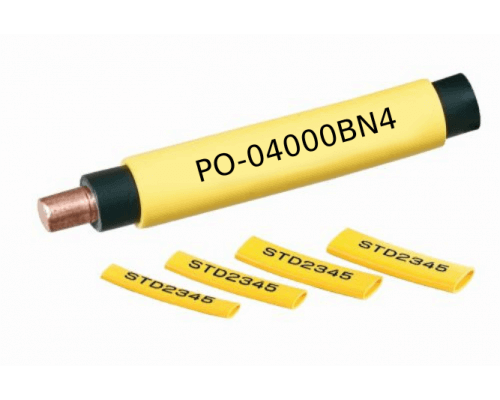 PO-04000BN4 Маркировочный профиль овальный, для проводов диаметром 2,2 - 2,8mm под сечение 1mm2 цвет желтый, 200 m